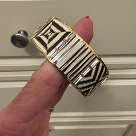Henri Bendel Brown and White Striped Bracelet - Picture 3 of 9